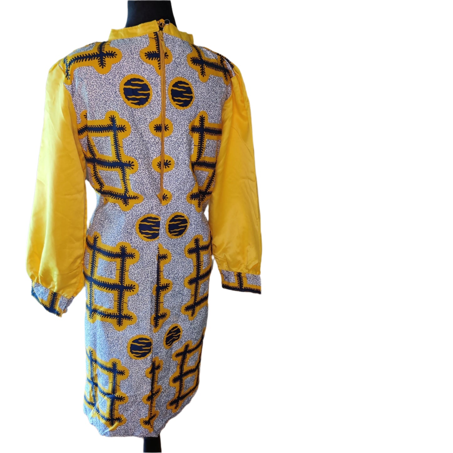 Sleeved Straight African Dress
