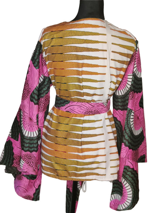 African Flared Long Sleeve Blouse