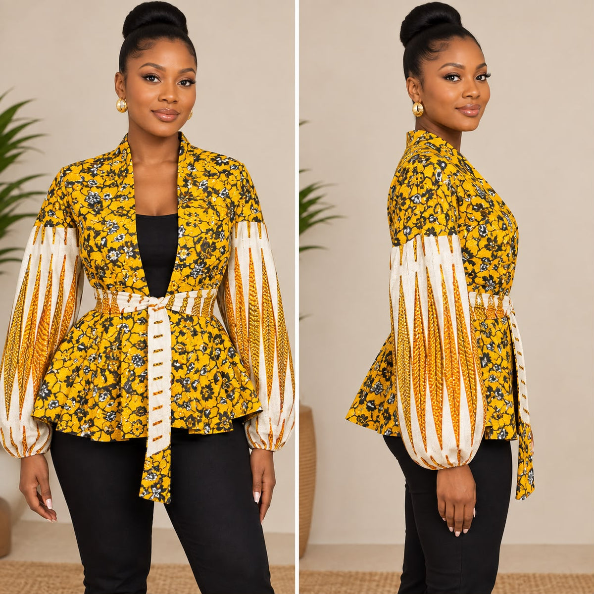 African Balloon Sleeve Jacket