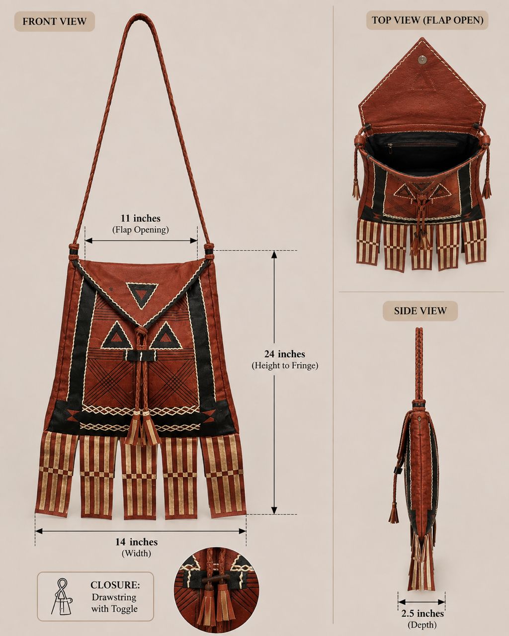 Northern Ghana Leather Bag