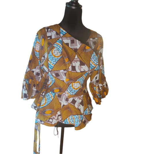 African Wrap Blouse