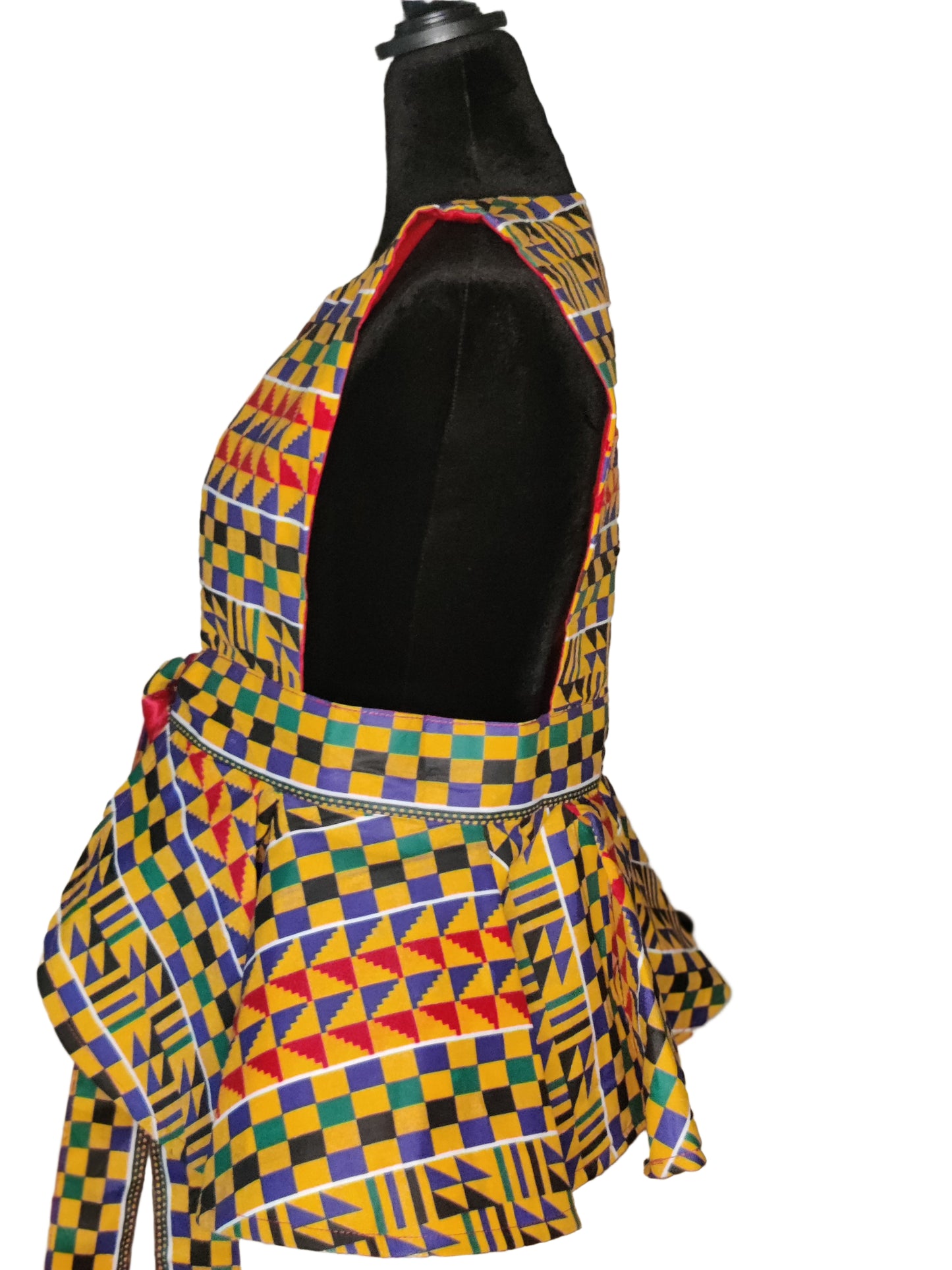 African Reversible Peplum Blouse