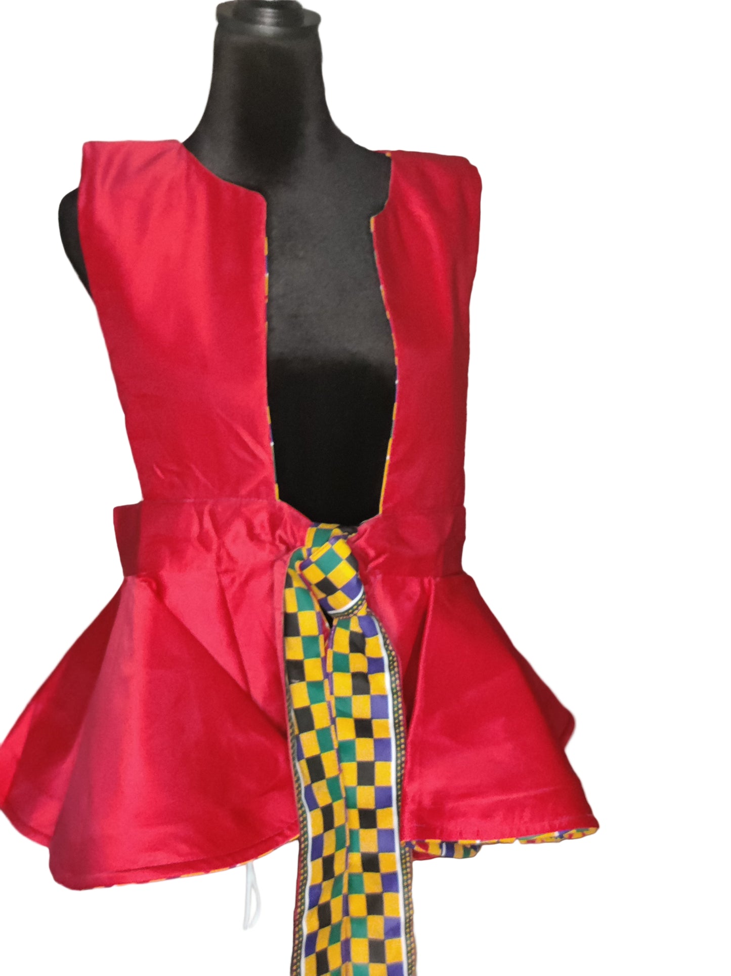 African Reversible Peplum Blouse