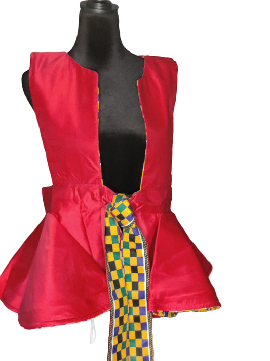 African Reversible Peplum Blouse