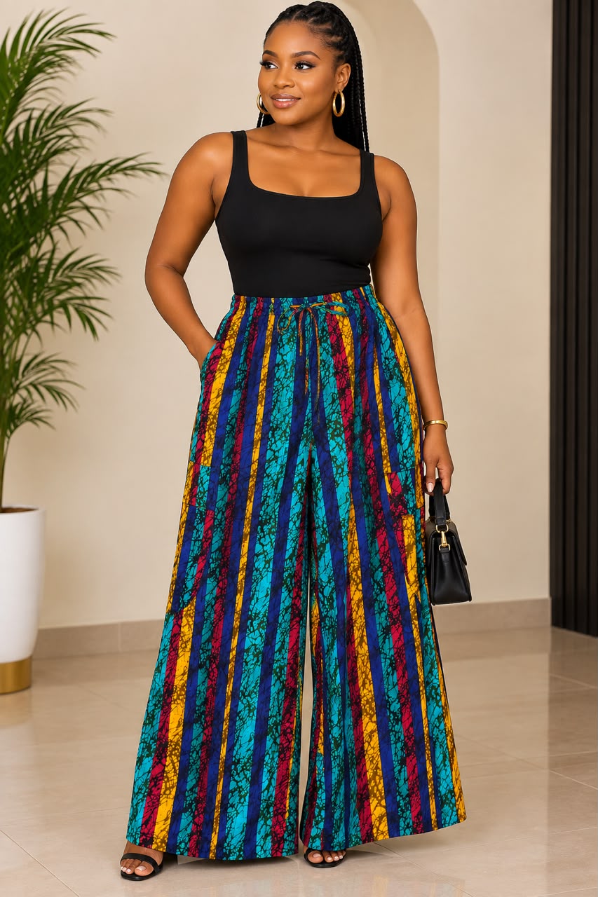 African Palazzo/ Wide Leg Pants