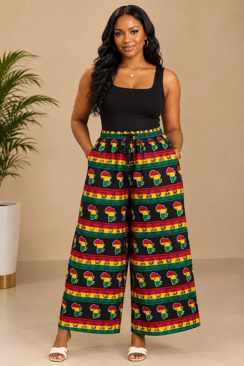 African Palazzo/ Wide Leg Pants