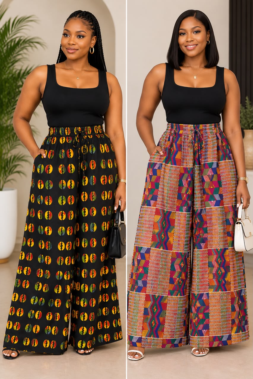 African Palazzo/ Wide Leg Pants