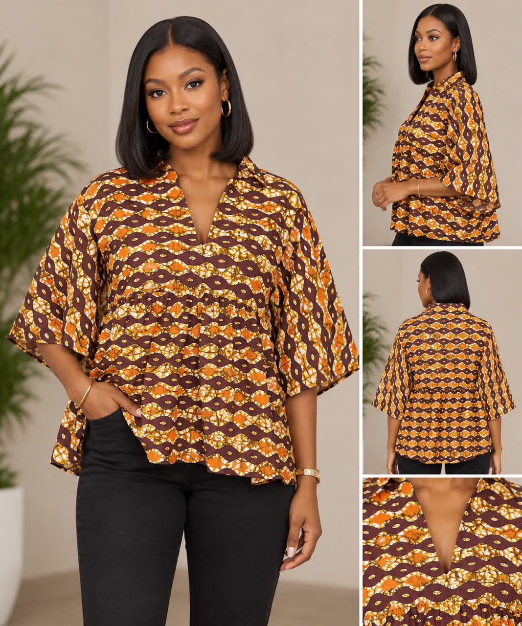 African Baby Doll Blouse