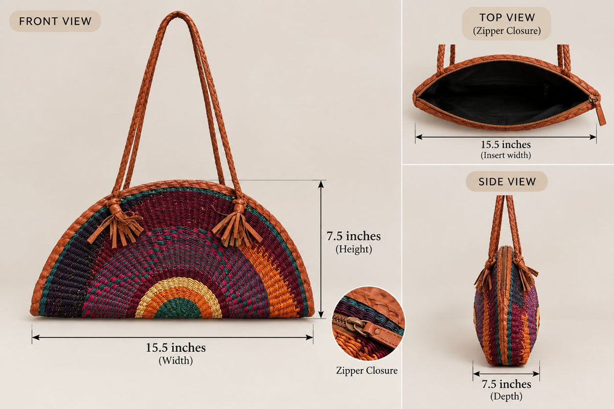 African Hand Woven Basket Hand Bag